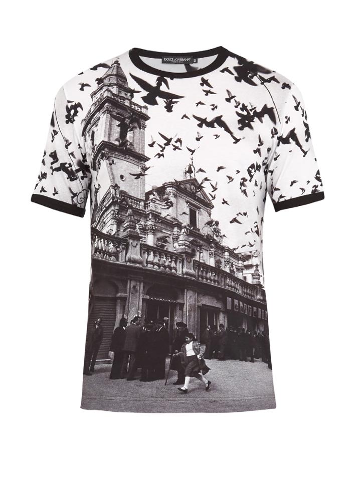 Dolce & Gabbana Landscape-print Cotton T-shirt