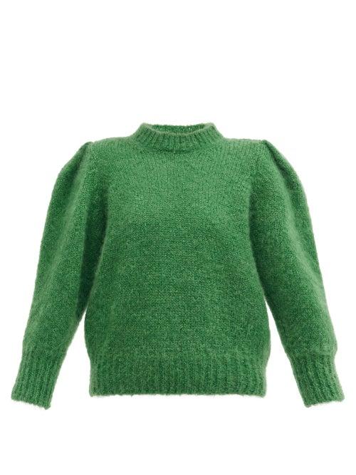 Matchesfashion.com Isabel Marant - Emma Puff-sleeve Knit Sweater - Womens - Green
