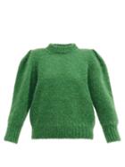 Matchesfashion.com Isabel Marant - Emma Puff-sleeve Knit Sweater - Womens - Green
