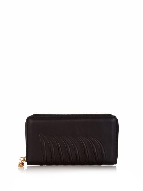 Alexander Mcqueen Ribcage-embossed Leather Wallet