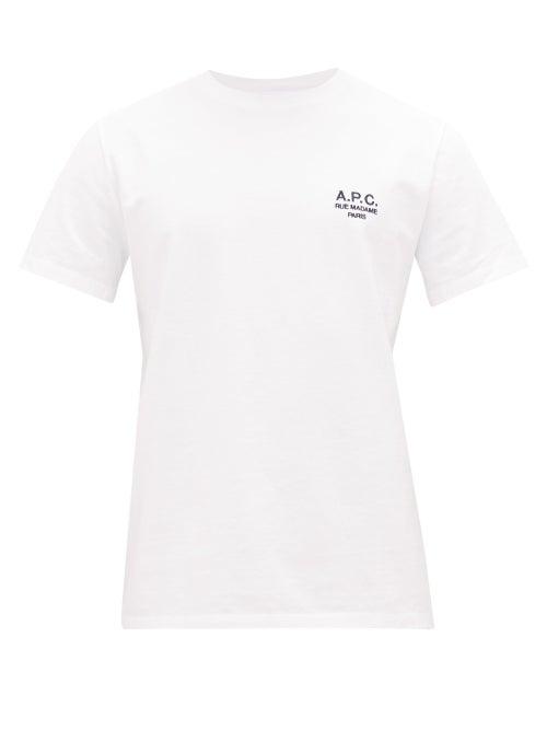 Matchesfashion.com A.p.c. - Raymond Embroidered-logo Cotton-jersey T-shirt - Mens - White