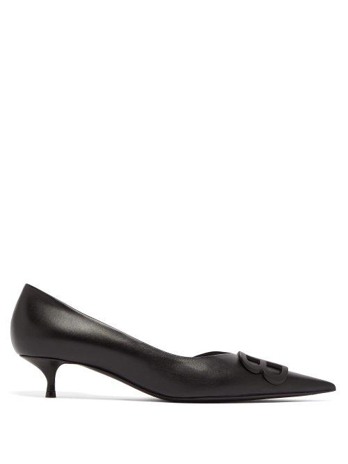Matchesfashion.com Balenciaga - Bb D'orsay Leather Pumps - Womens - Black