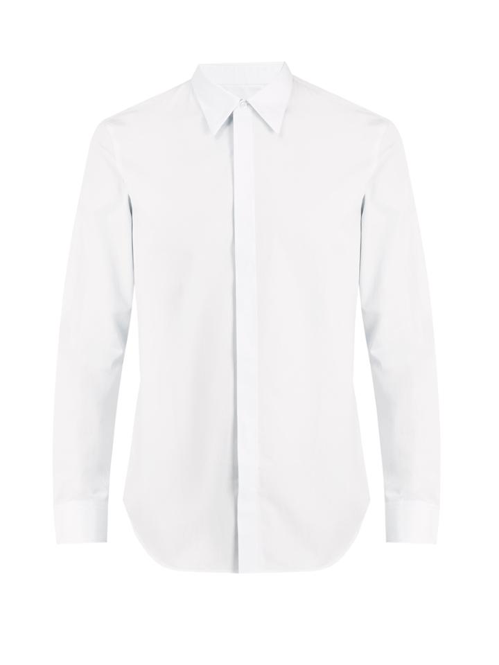 Maison Margiela Point-collar Cotton-poplin Shirt