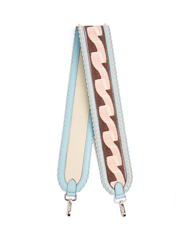 Fendi Strap You Ribbon-embroidered Leather Bag Strap