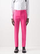 Alexander Mcqueen - Straight-leg Wool-serge Suit Trousers - Mens - Bright Pink
