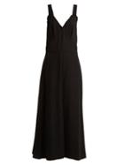 Matchesfashion.com Joseph - Greer V Neck Creased Crepe Dress - Womens - Black