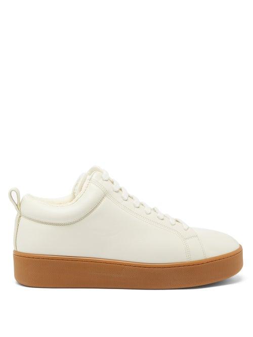 Matchesfashion.com Bottega Veneta - Terry-lined Nappa-leather Trainers - Mens - Beige