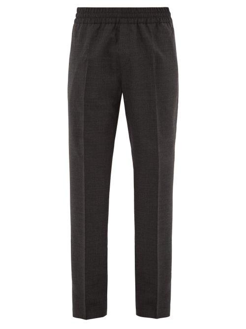 Matchesfashion.com Acne Studios - Ryder Elasticated Waist Wool Trousers - Mens - Dark Grey