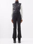 Moncler Grenoble - Sleeveless Down-panelled Softshell Ski Suit - Womens - Black