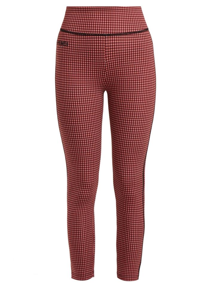 Fendi High-rise Checked Leggings
