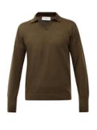 Matchesfashion.com Officine Gnrale - Simone Merino-wool Polo Sweater - Mens - Khaki