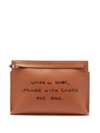 Loewe - X Joe Brainard Leather Pouch - Mens - Brown