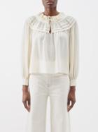 Ulla Johnson - Aria Silk Crepe-de-chine Blouse - Womens - Ivory
