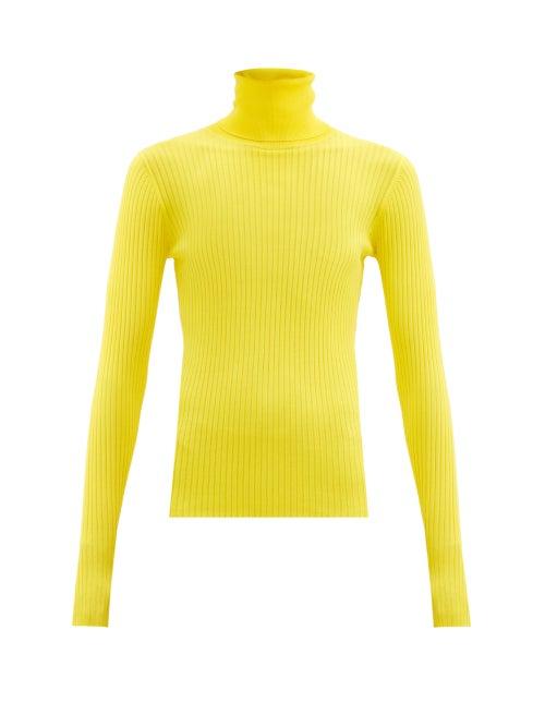 Matchesfashion.com Dodo Bar Or - Stacy Roll-neck Ribbed Sweater - Womens - Yellow