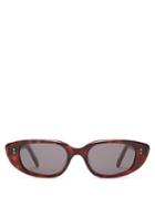 Matchesfashion.com Celine Eyewear - Oval Acetate Sunglasses - Womens - Tortoiseshell