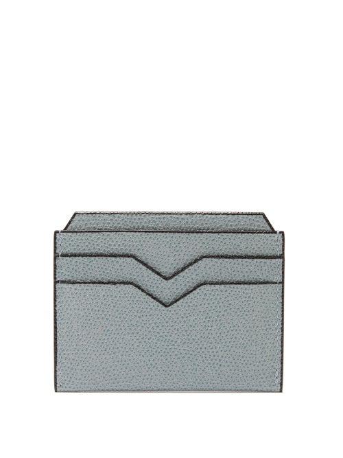 Matchesfashion.com Valextra - Grained-leather Cardholder - Mens - Light Blue
