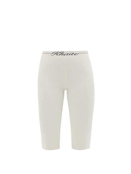 Khaite - Harden Logo Jersey Cycling Shorts - Womens - Ivory