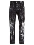 Balmain Tie-dye Effect Skinny Biker Jeans