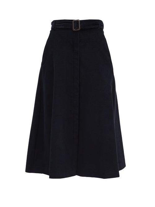 Matchesfashion.com S Max Mara - Genny Skirt - Womens - Navy