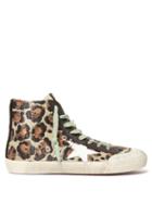 Matchesfashion.com Golden Goose - Francy High Top Leopard Jacquard Trainers - Womens - Leopard