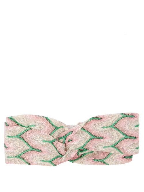 Matchesfashion.com Missoni - Metallic Zigzag Crochet-knitted Headband - Womens - Multi