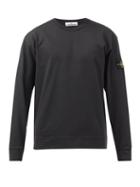 Stone Island - Logo-patch Cotton-jersey Sweatshirt - Mens - Black