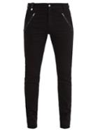 Alexander Mcqueen Leather-trimmed Skinny Jeans