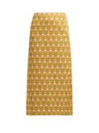 La Doublej Editions Mantis-print Satin Skirt