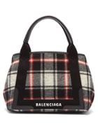 Matchesfashion.com Balenciaga - Cabas S Plaid Bag - Womens - Black White