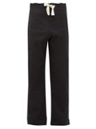 Matchesfashion.com Wales Bonner - Panelled Striped Wool Blend Trousers - Mens - Black Grey