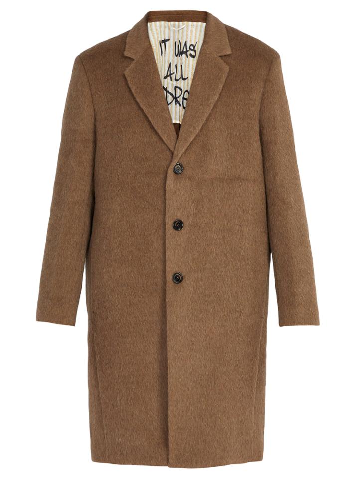 Presidents Single-breasted Brushed Alpaca-blend Coat