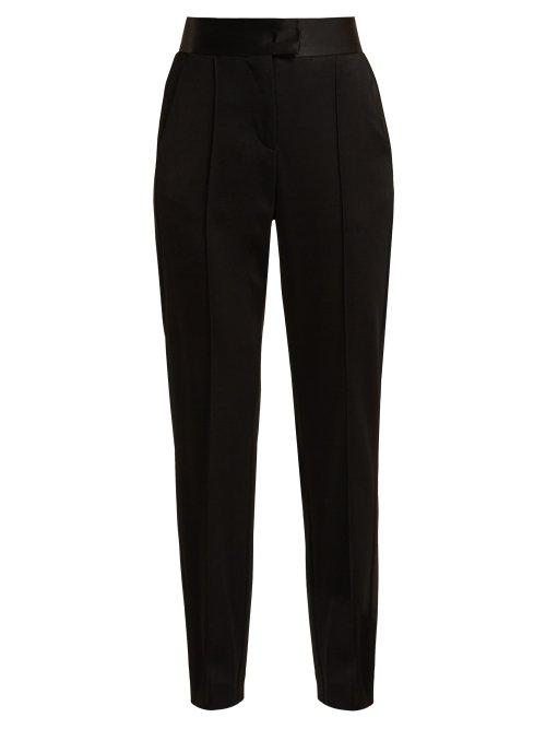 Matchesfashion.com Msgm - High Rise Jersey Trousers - Womens - Black