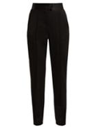 Matchesfashion.com Msgm - High Rise Jersey Trousers - Womens - Black