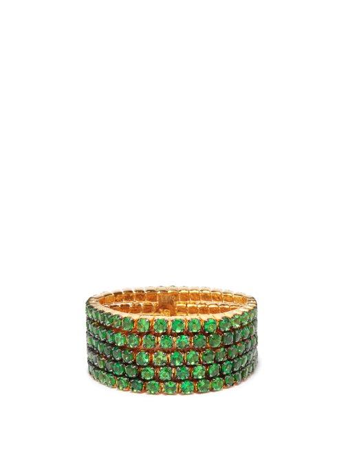 Ladies Fine Jewellery Shay - Green Garnet & 18kt Gold Ring - Womens - Green Gold