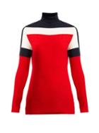 Matchesfashion.com Fusalp - Powdery Striped Roll Neck Sweater - Womens - Red Multi