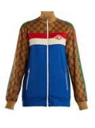 Matchesfashion.com Gucci - Logo Print Track Jacket - Womens - Blue Multi