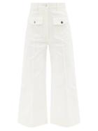 Lee Mathews - High-rise Flared-leg Jeans - Womens - Ivory