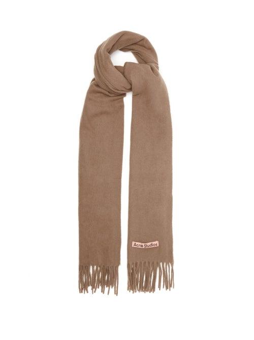 Acne Studios - Canada New Fringed Wool Scarf - Womens - Brown