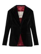 Matchesfashion.com Giuliva Heritage Collection - The Other Smoking Single Breasted Velvet Blazer - Womens - Black