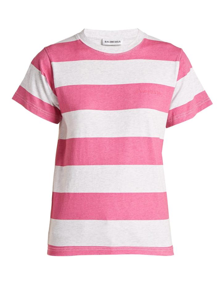 Balenciaga Striped Cotton T-shirt