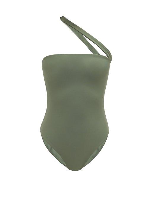 Matchesfashion.com Jade Swim - Halo Bandeau Swimsuit - Womens - Khaki