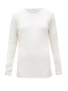 Matchesfashion.com The Row - Carlisa Rolled-edge Jersey Sweater - Womens - Cream