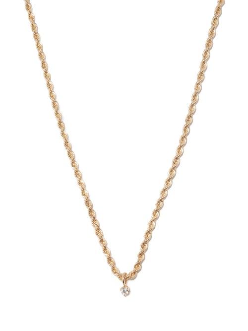 Zo Chicco - Diamond & 14kt Gold Rope-chain Necklace - Womens - Yellow Gold