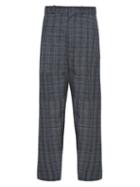 Vetements Oversized Wide-leg Checked Trousers