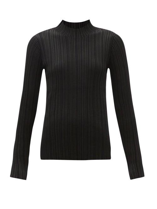 Matchesfashion.com Acne Studios - Katini Technical-pleated Long-sleeved Top - Womens - Black
