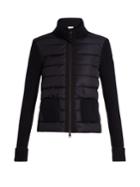 Moncler Contrast-panel Wool And Cashmere-blend Sweater