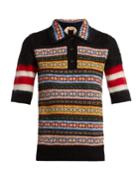 No. 21 Patterned Wool-blend Polo Shirt
