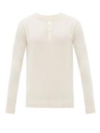 Matchesfashion.com Hemen Biarritz - Harri Organic Cotton Henley Pyjama T Shirt - Mens - Cream