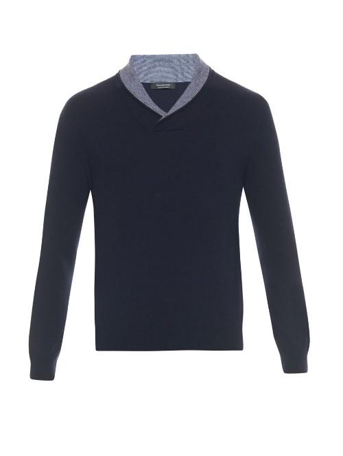 Ermenegildo Zegna Shawl-neck Cashmere Sweater