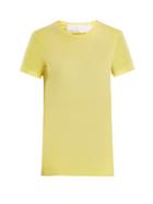 Matchesfashion.com Audrey Louise Reynolds - Crew Neck Cotton T Shirt - Womens - Yellow